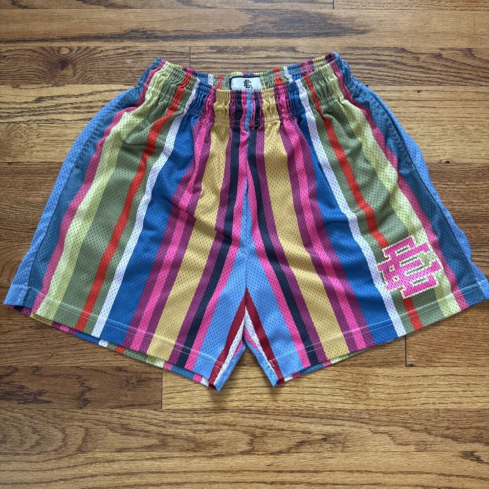 Eric Emmanuel Basic Mesh Shorts "Multi Stripe" Si… - image 1
